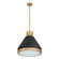 Doyle One Light Pendant in Natural Brass, Matte Black (577|207403A)