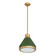 Doyle One Light Pendant in Natural Brass, Matte Green (577|207401A)