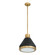 Doyle One Light Pendant in Natural Brass, Matte Black (577|207398A)