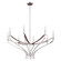 Sussex Eight Light Chandelier in Polished Nickel, Dark Brown (577|207374A)