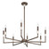 Montclair Eight Light Chandelier in Forged Bronze, White (577|207364A)