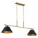 Mcgill Two Light Linear Chandelier in Natural Brass, Matte Black (577|207336A)