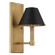 Mcgill One Light Wall Sconce in Natural Brass, Matte Black (577|207334A)
