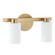 Bedminster Two Light Vanity in Champagne Gold, Opal Ribbed (577|207033A)
