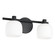 Valentina Two Light Vanity in Matte Black, Etched Opal (577|207004A)