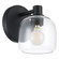 Valentina One Light Wall Sconce in Matte Black, Clear (577|206996A)