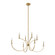 Florian Eight Light Chandelier in Brushed Gold, Clear (577|206935A)