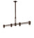 Mission Four Light Island Pendant Hardware in Cafe Noir (57|292122)