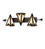 Desert Arrow Three Light Vanity in Black Satin Wrought Iron (57|288567)