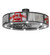 Personalized Eight Light Chandel-Air in Black Chrome & Red Bn (57|282685)
