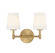 Two Light Bathroom Vanity in Natural Brass (446|M80050NB)