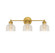 Mbath Three Light Bathroom Vanity Light in Natural Brass (446|M80035NB)