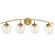 Mbath Four Light Bathroom Vanity Light in Natural Brass (446|M80033NB)