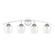 Mbath Four Light Bathroom Vanity in Chrome (446|M80033CH)