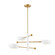 Three Light Chandelier in White and Natural Brass (446|M100143WHNB)