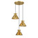 Three Light Chandelier in Natural Brass (446|M100139NB)