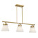 Three Light Linear Chandelier in Natural Brass (446|M100125NB)