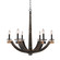 Charlotte Six Light Chandelier in Charred Manor Patina (374|H82026)