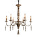 Maura Six Light Chandelier in Weathered Garden Patina (374|H51056)