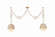 Piasu Two Light Linear in Champagne Leaf (68|57602CPL)