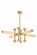 Hydra LED Chandelier in Vintage Brass (68|56548VB)
