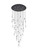 Avery LED Chandelier in Black (173|1012G48BK01CR)