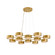 Wright Grid 12 Light Chandelier in Antique Brass/White (314|DLC50)
