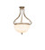 Ovum Aquinum Three Light Semi-Flush Mount in Nu Gold (57|296466)