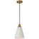 Dahlia One Light Pendant in Antique Brushed Brass (18|63098ABBWHT)