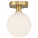 Michelle LED Semi Flush Mount in Antique Brass (18|20495LEDDABOPL)