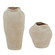 Shadow Play Vases, S/2 in Semi-matte, Buff-colored Glaze (52|18320)