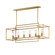 Gridline Six Light Linear Pendant in Natural Aged Brass (16|10416NAB)