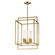 Gridline Four Light Pendant in Natural Aged Brass (16|10412NAB)