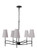 Astor Five Light Chandelier in Flat Black (46|61925FB)
