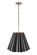 Poppie Three Light Pendant in Flat Black/Satin Brass (46|61793FBSB)