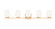 Nextra Five Light Vanity in Modern Gold (224|77035VMGLD)