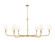 Tova Six Light Chandelier in Rubbed Brass (224|304962RB)