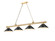 Cordon Four Light Billiard in Heritage Brass (224|23064HBRMB15)
