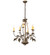Oak Leaf & Acorn Six Light Chandelier in Dark Smoke (57|292736)