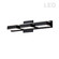 LED Vanity Fixture in Black (216|VLD2153WMB)