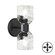 Vallora Two Light Wall Sconce in Matte Black (216|VLA102WMBCLR)