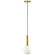 Tara One Light Pendant in Aged Brass (216|TAR61PAGBWH)