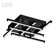 Summit LED Flush Mount in Black (216|SUM1414FHMB)