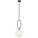 Simone One Light Pendant in Matte Black (216|SIM121PMB)