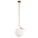 Orion One Light Pendant in White (216|ORN141PGLD)