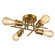 Nebraska Four Light Semi Flush Mount in Aged Brass (216|NEB184SFAGB)