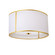 Notched Drum Three Light Flush Mount in White (216|NDR153FHGLDWH)