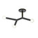 Morgan Three Light Semi Flush Mount in Matte Black (216|MOR213SFMB)