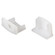 LED 2pcs Set End Cap for LD-TRK-LPE1 Series in White (216|LDLPF1EC)
