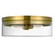 Fiona Two Light Flush Mount in Aged Brass (216|FNA142FHAGBCLR)
